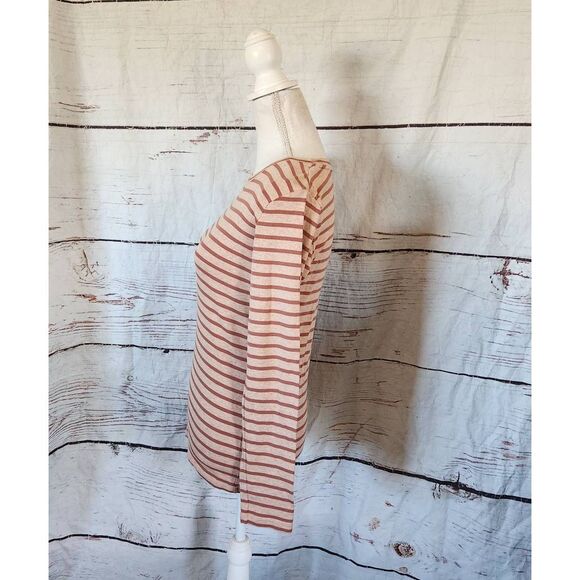 Vince Feeder Stripe Long Sleeve Tee Size Large - Picture 4 of 7